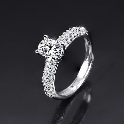 Moissanite Female Live Streaming On Opening Rings