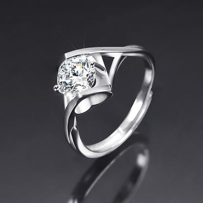 Moissanite Female Live Streaming On Opening Rings