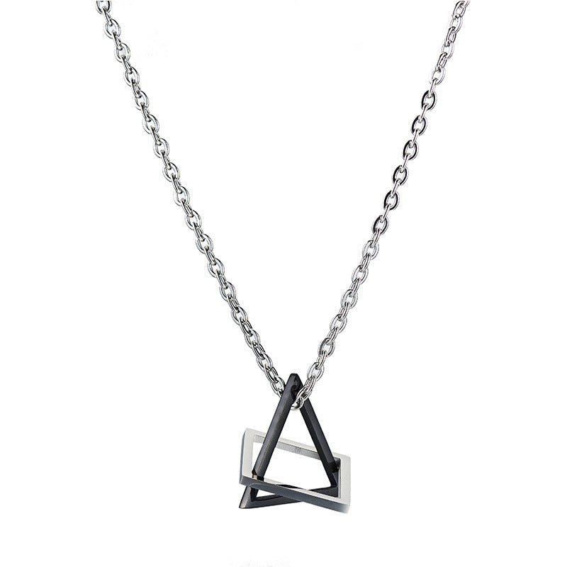 Women's & Men's Triangle Square Stainless Steel Ornament Hip Pendants