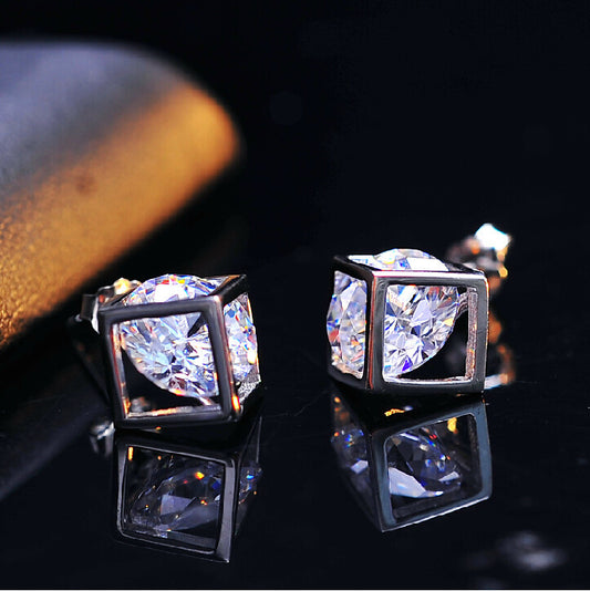 Copper Gold Plated Love Cube Female Square Window Sier Pendants