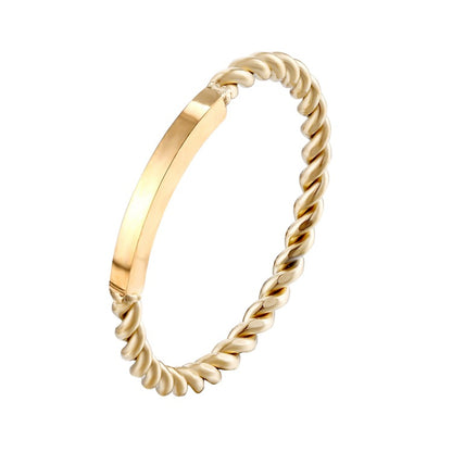 Gold Plated Niche High Sense Female Titanium Steel Rings