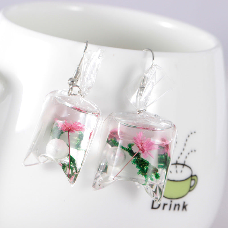 Transparent Candy Goldfish Female Personality Carp Earrings