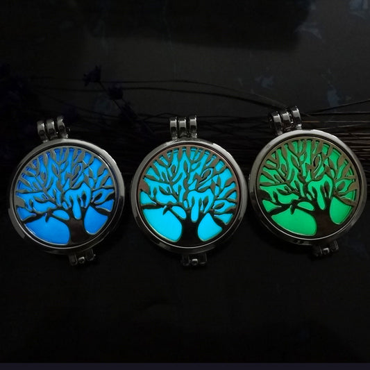 Luminous Lucky Tree Can Open Diffuser Necklaces