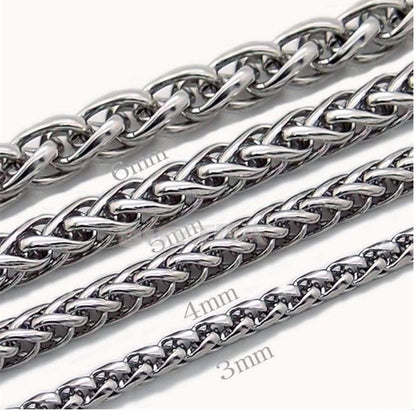 Men's Small Jewelry Accessories Basket Chain Stainless Necklaces