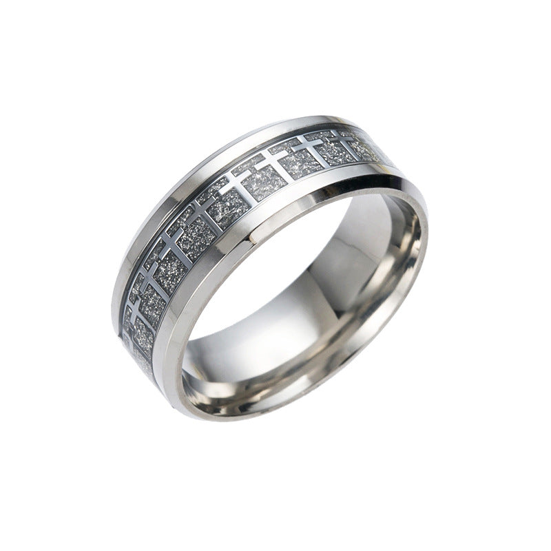 Men's Accessories Jewellery Stainless Steel Cross Shelf Rings