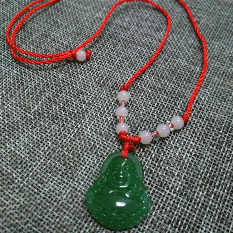 Women's & Men's Imitation Jade Beaded Avalokitesvara Buddha Ornament Pendants