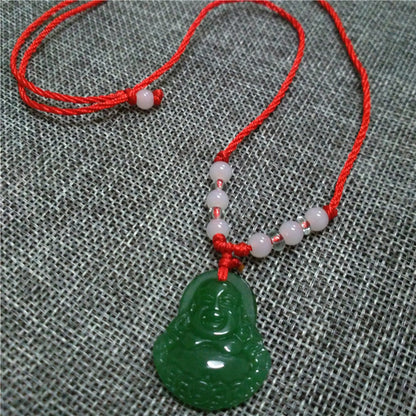 Women's & Men's Imitation Jade Beaded Avalokitesvara Buddha Ornament Pendants