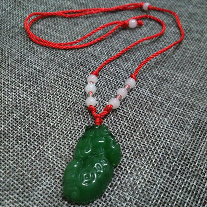 Women's & Men's Imitation Jade Beaded Avalokitesvara Buddha Ornament Pendants