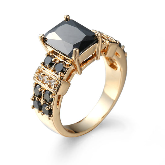 Women's & Men's Jewelry Copper Inlaid Zircon Ornament Popular Rings