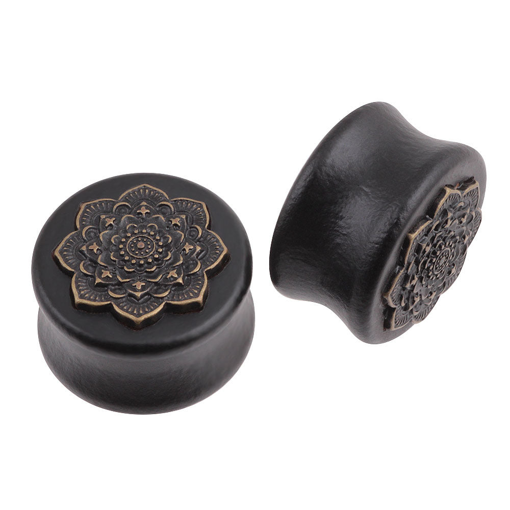 Auricle Mandala Flower Ear Extender Earplugs Vintage Rings