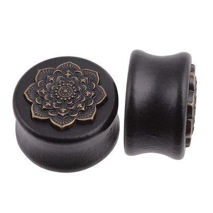 Auricle Mandala Flower Ear Extender Earplugs Vintage Rings