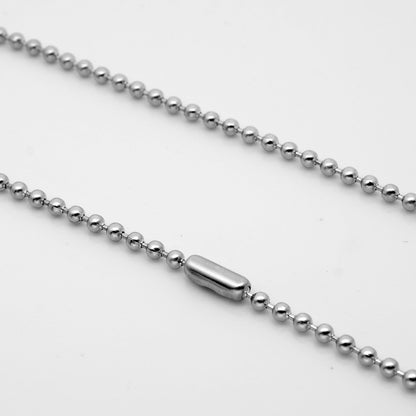 Women's Man's Stainless Steel Titanium Ball Bead Chain Necklaces