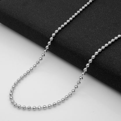 Women's Man's Stainless Steel Titanium Ball Bead Chain Necklaces