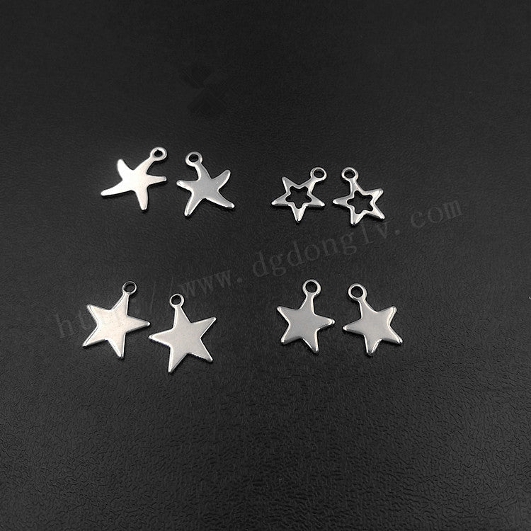 Steel Ornament Small Five-pointed Star Accessories Pendants