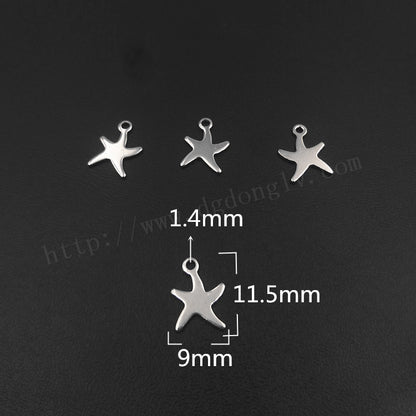 Steel Ornament Small Five-pointed Star Accessories Pendants