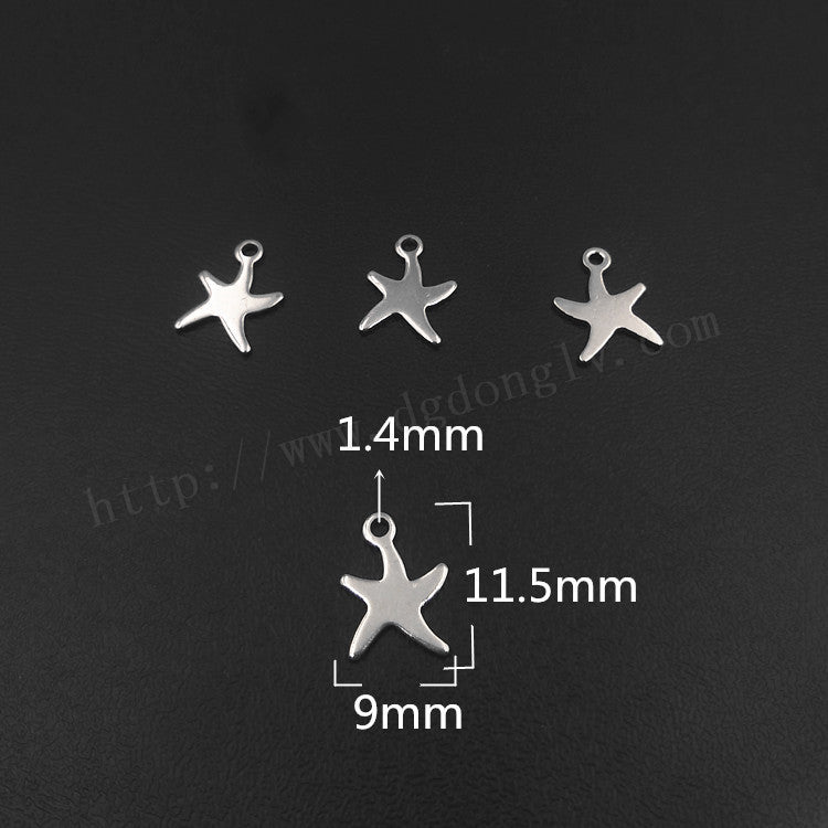 Steel Ornament Small Five-pointed Star Accessories Pendants