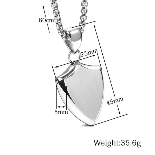 Shield Two-color Titanium Steel Temperament Wild Can Pendants