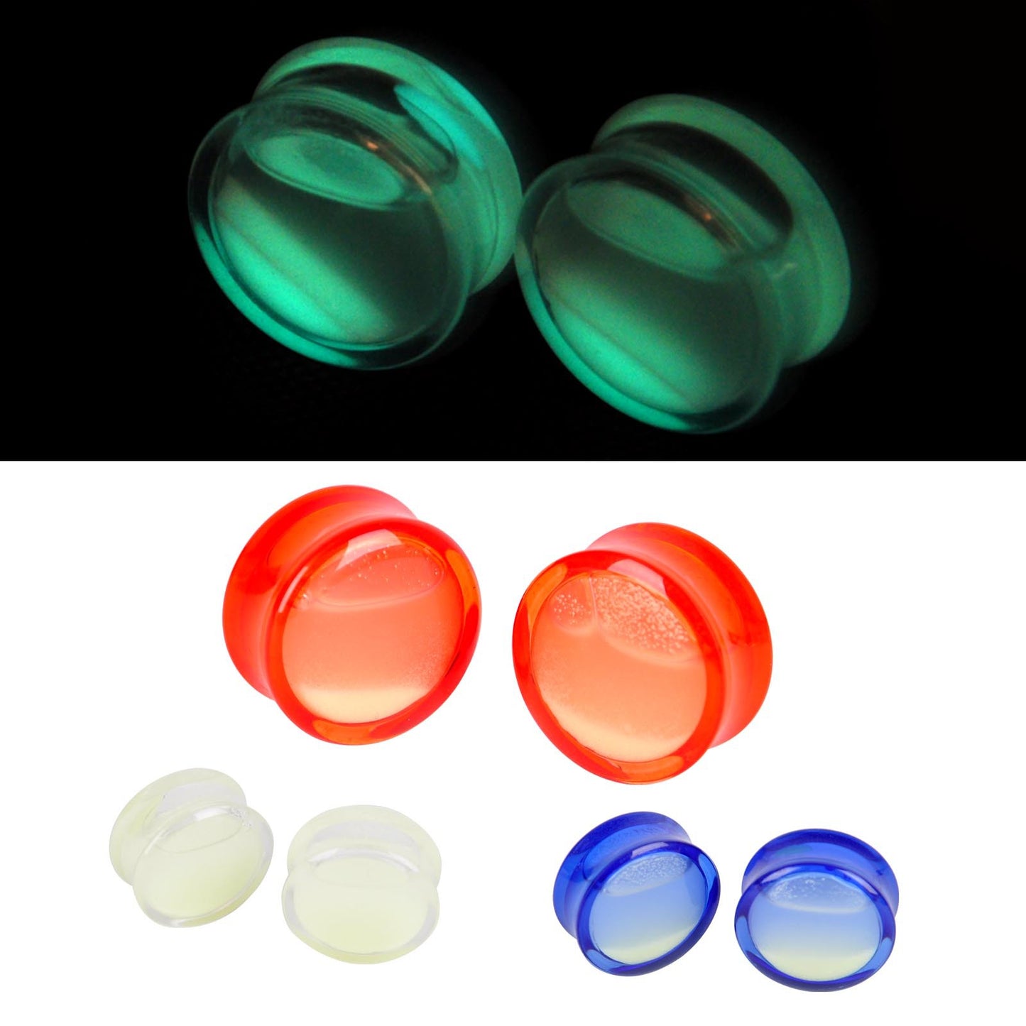 Online Liquid Auricle Luminous Ear Extender Earrings