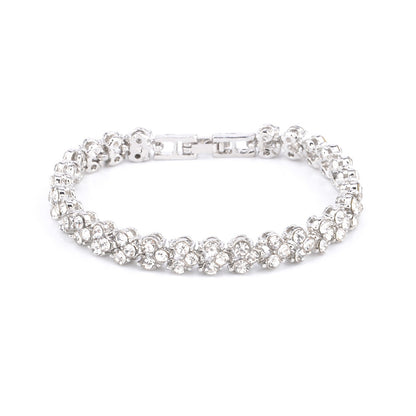 Simple Roman Crystal Rhinestone Full Diamond Bracelets