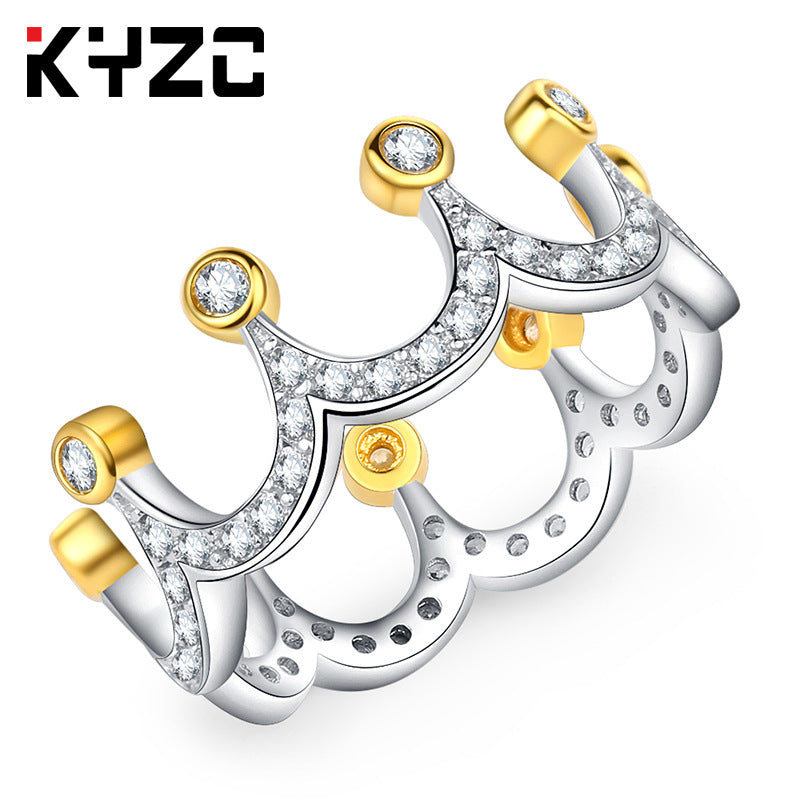 Jewelry Best-selling Gold Plated Crown Female Rings