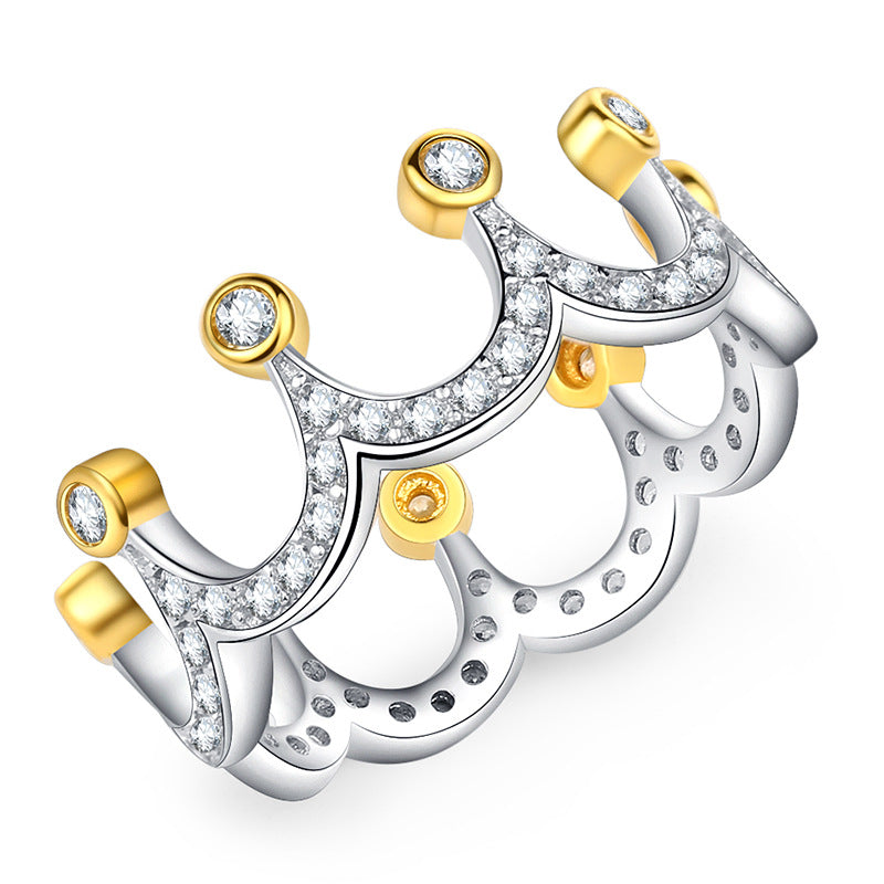 Jewelry Best-selling Gold Plated Crown Female Rings