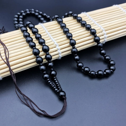 Black Beads Rope Hand-woven Stylish Lanyard Pendants