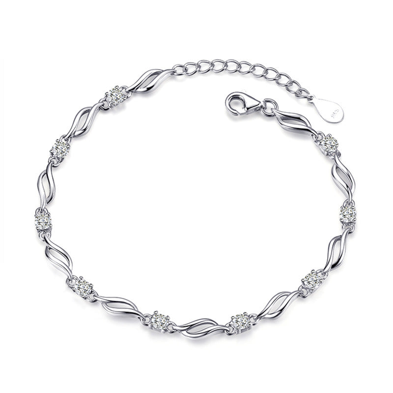 Crystal Love Female Korean Style Simple Bracelets