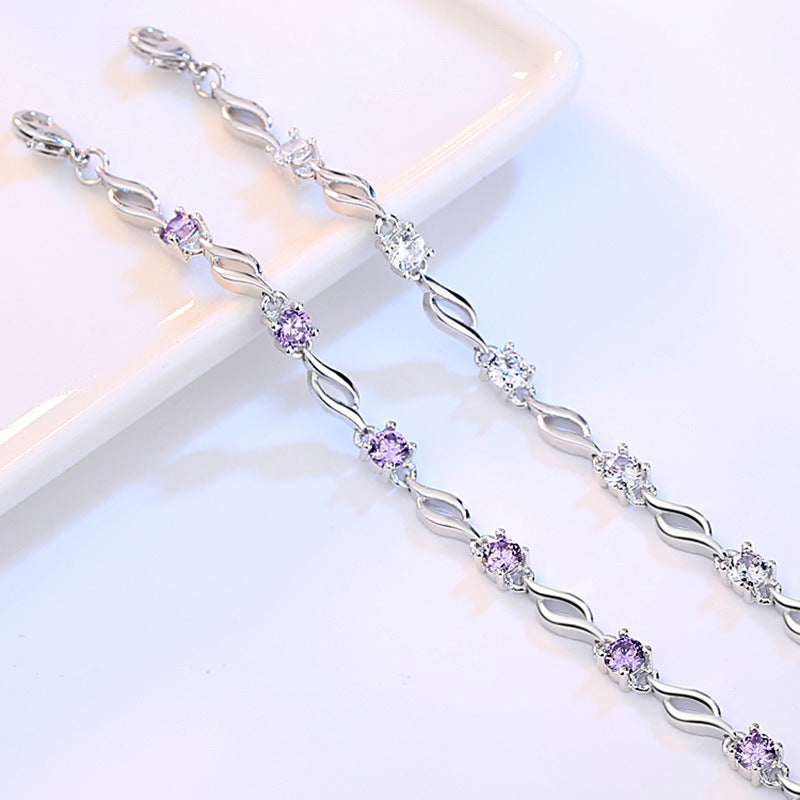 Crystal Love Female Korean Style Simple Bracelets