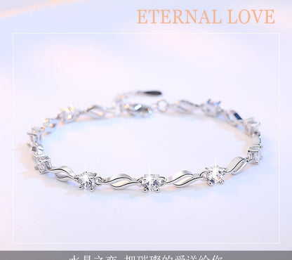 Crystal Love Female Korean Style Simple Bracelets