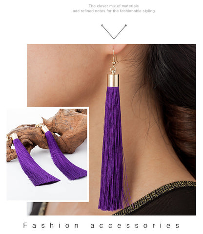 Korean Exaggeration Long Stage Performance Temperament Earrings