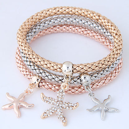 Big Tree Starfish Three-color Corn Chain Bracelets