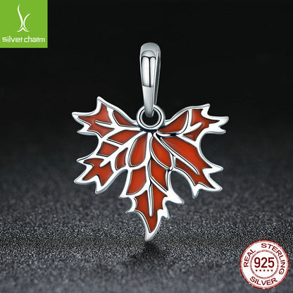 Sier Maple Leaf Version Lady Temperament Pendants