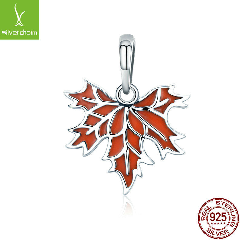 Sier Maple Leaf Version Lady Temperament Pendants