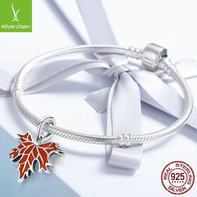 Sier Maple Leaf Version Lady Temperament Pendants