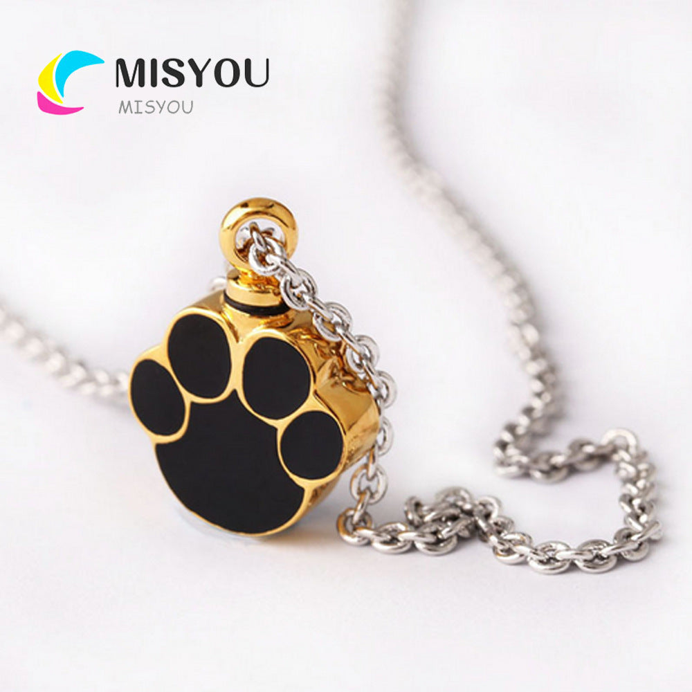 Pet Ashes Paw Print Urn Ornament Pendants