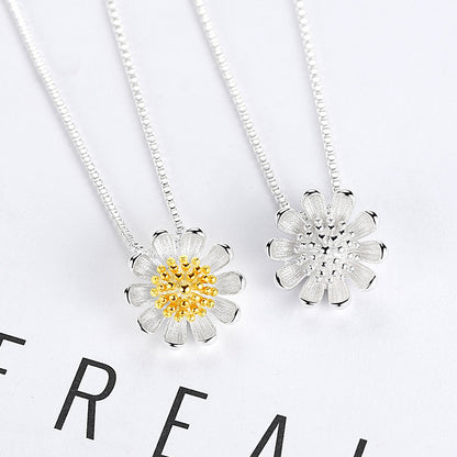 Women's Flower Core Little Daisy Korean Style Fresh Sunflower Pendants