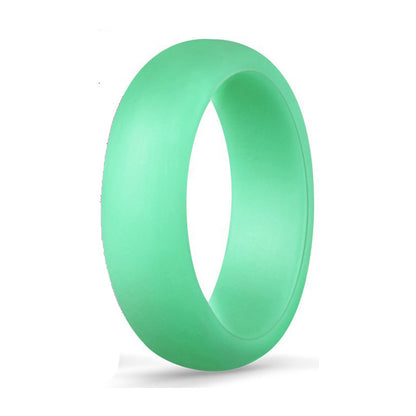 Women's Wide Solid Color Silica Gel Silicone Rings