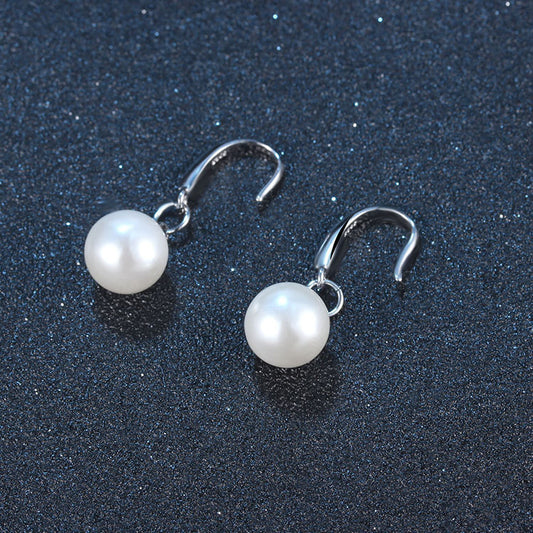 Women's Style Retro Pearl Tassel Simple Ornament Earrings