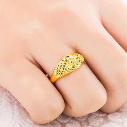 Gold Female No Color Fading Design Rings