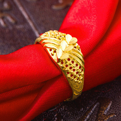 Gold Female No Color Fading Design Rings