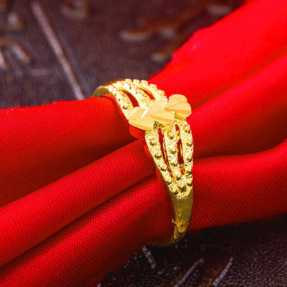 Gold Female No Color Fading Design Rings