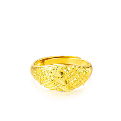 Gold Female No Color Fading Design Rings