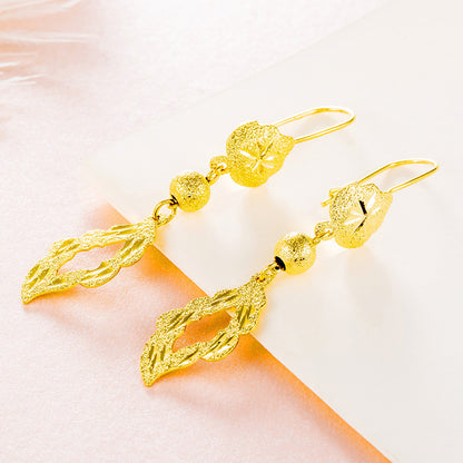 Women's Tassel Retro Gold-plated For Long Golden Earrings