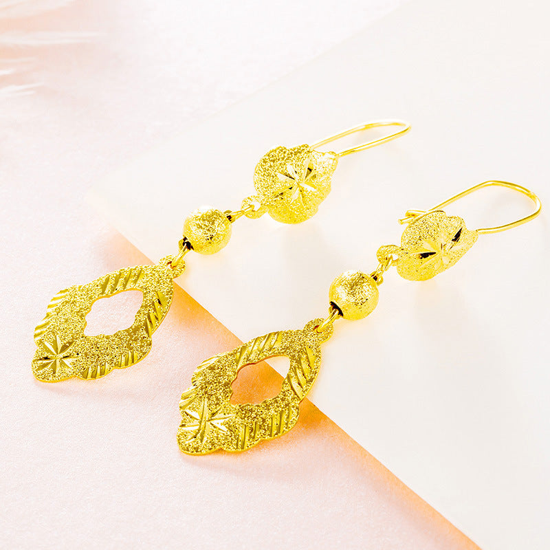 Women's Tassel Retro Gold-plated For Long Golden Earrings