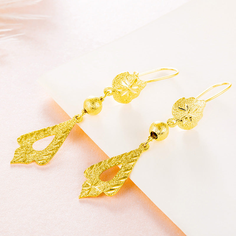 Women's Tassel Retro Gold-plated For Long Golden Earrings