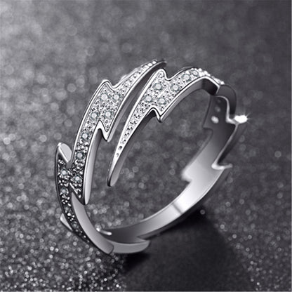 Women's Fashion Fashionmonger Rose Gold Plated Open Lightning Index Rings