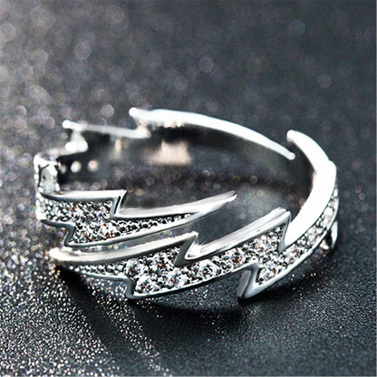 Women's Fashion Fashionmonger Rose Gold Plated Open Lightning Index Rings