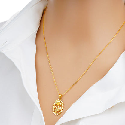 Women's Vietnam Placer Gold Exquisite Small Flower Pendants