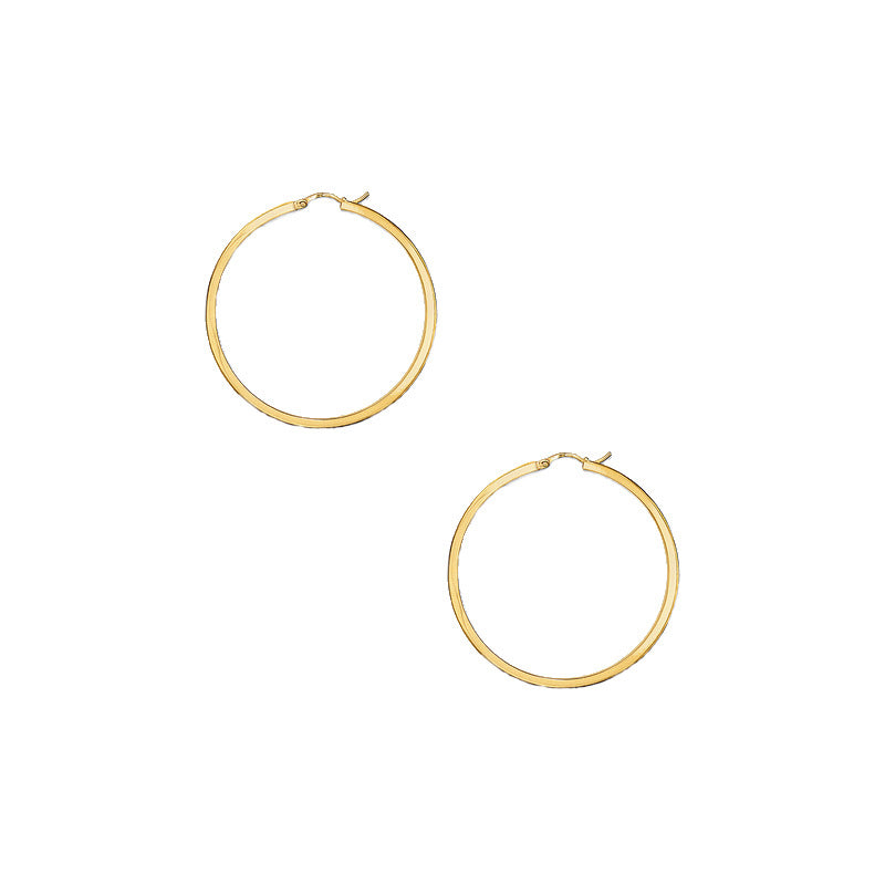 Women's Big Circle Electroplating Eardrop Fashion Simple Retro Earrings