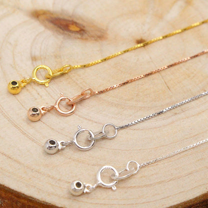 Sterling Sier With Needle Piercing Chain Movable Necklaces